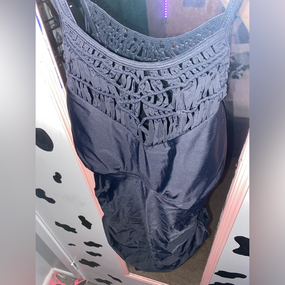 black one piece halter top bathing suit size M - Picture 2 of 4